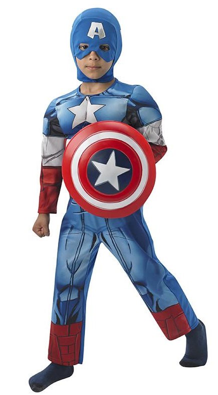 Marvels Captain America Kinderkostüm Deluxe-S