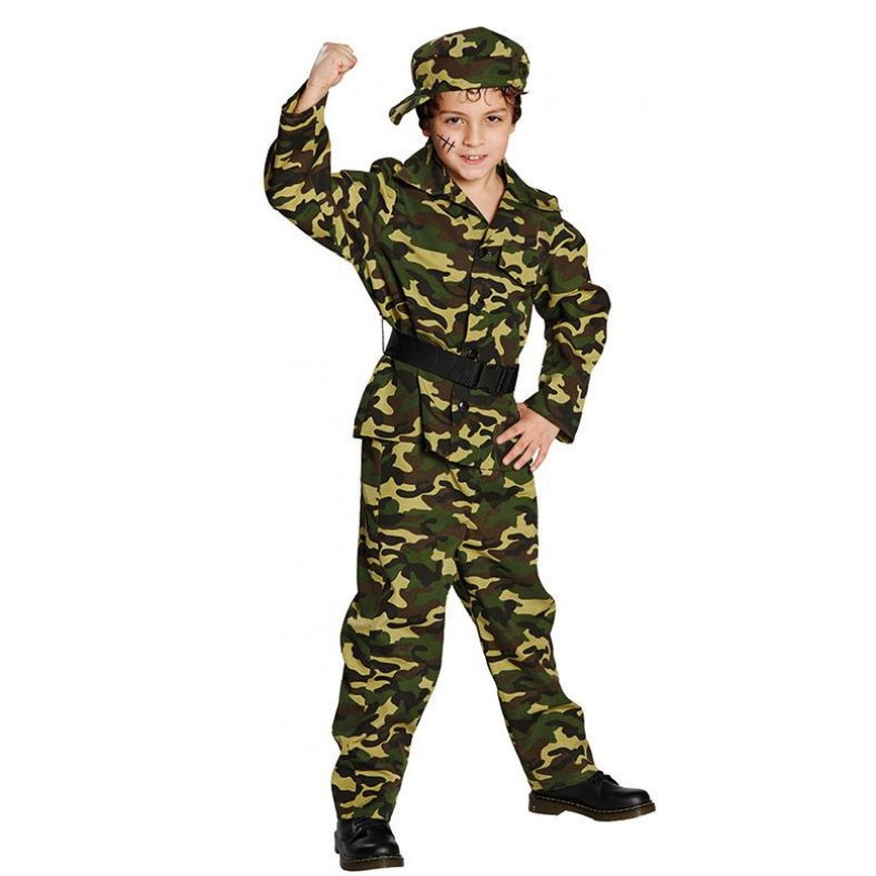Army Soldat Camouflage Kinderkostüm-Kinder 152
