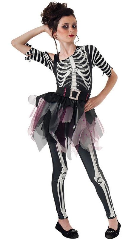 Skelett Ballerina Halloween Kinderkostüm