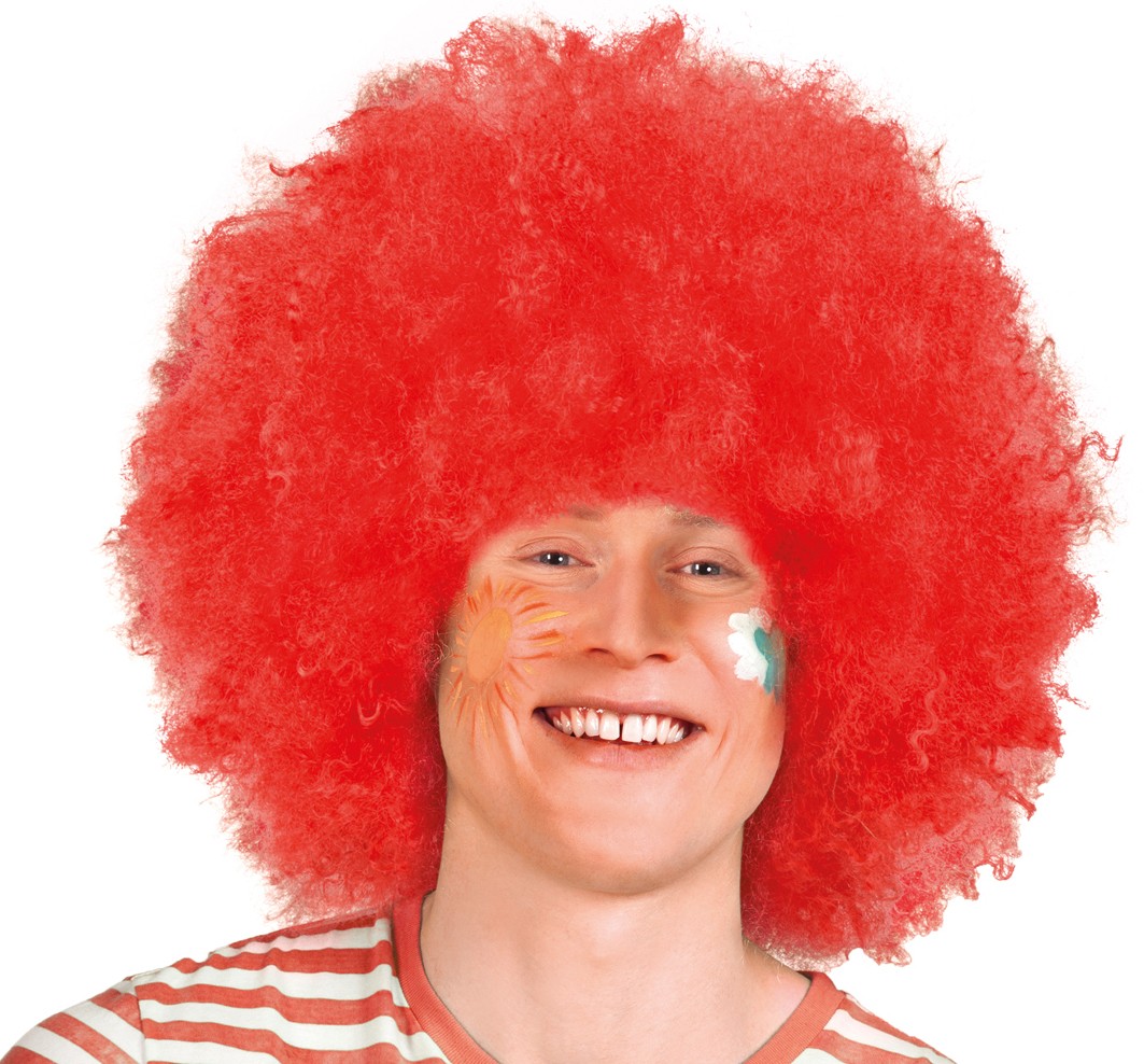 Afro Clown Perücke rot