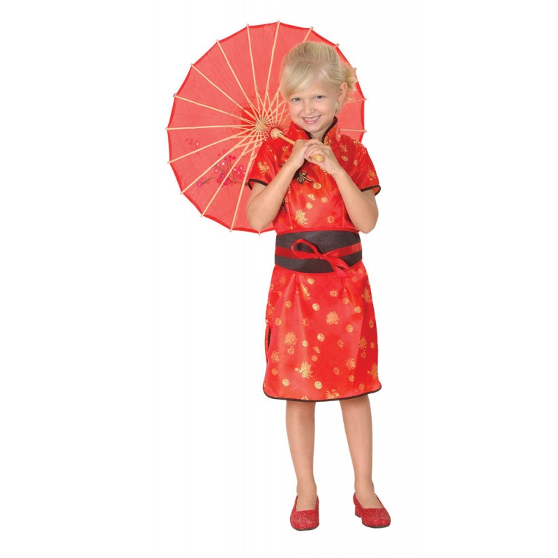 Little Red China Girl Kinderkostüm-S