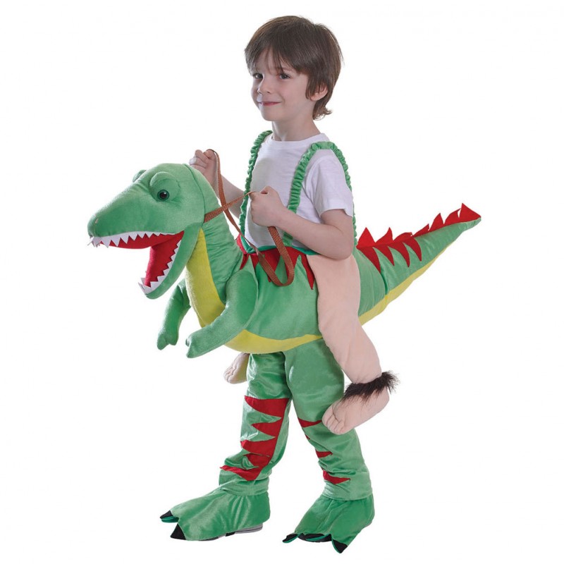 Witziges Dinosaurier-Reiter Kinderkostüm-Kinder 5-7