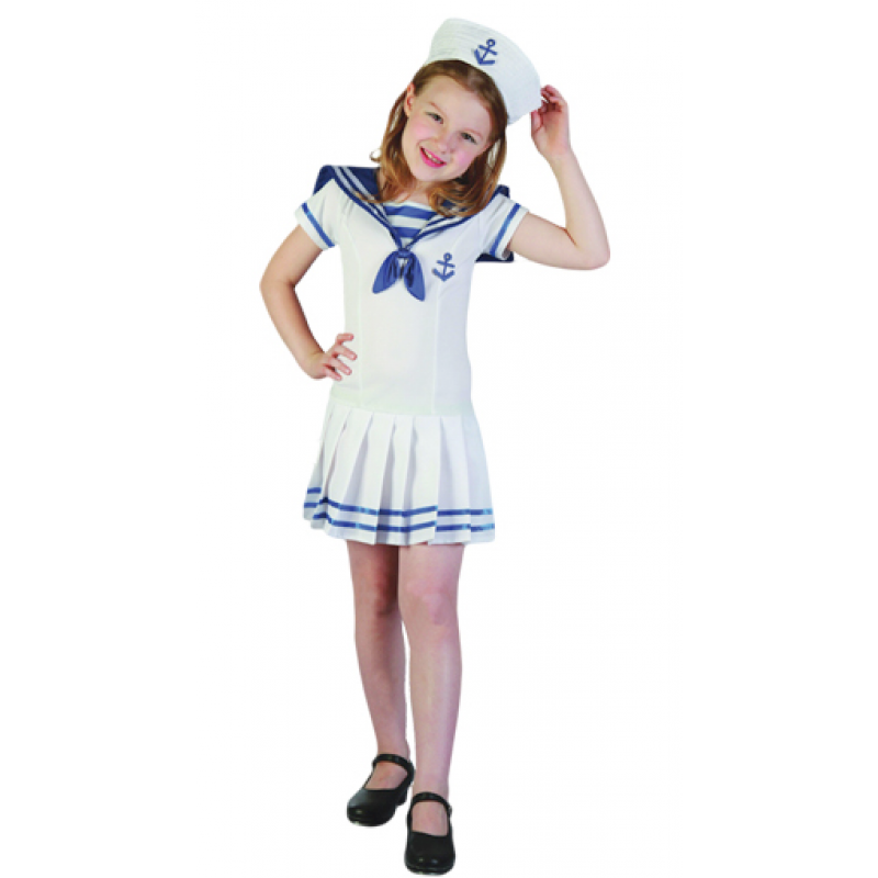 Sailor Kinderkostüm für Mädchen-Kinder 7-9
