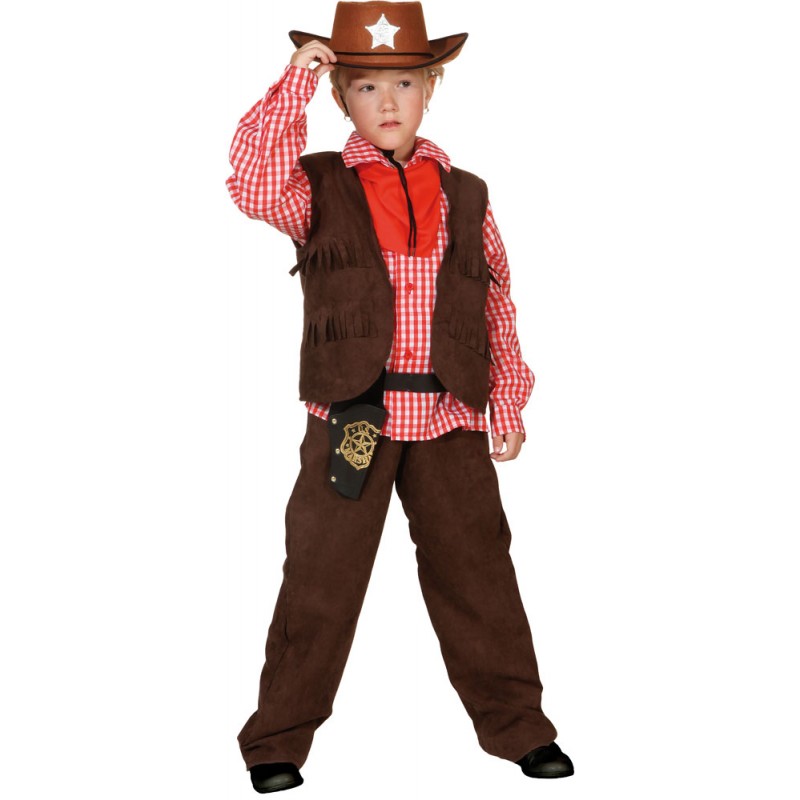 Lucky Sherif Cowboy Kinderkostüm-Kinder 128