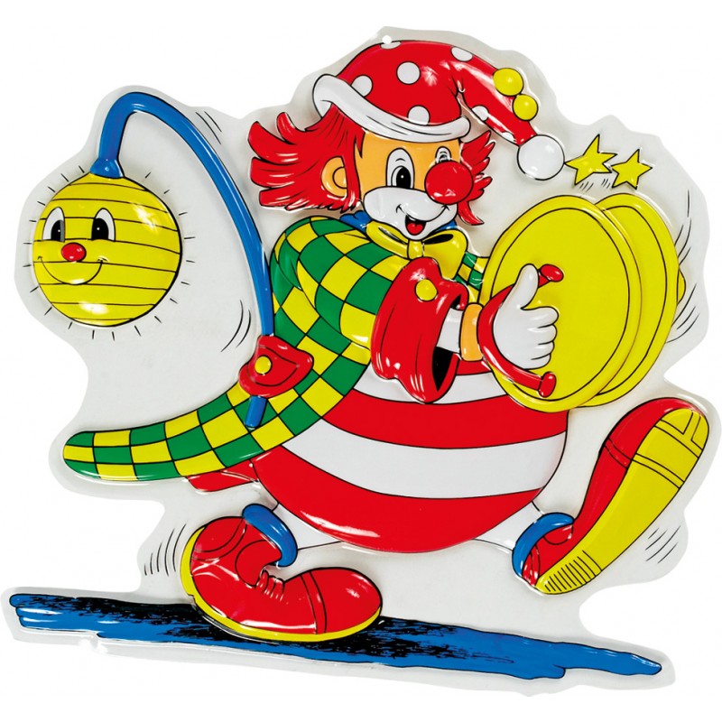 Clown mit Laterne Wanddeko