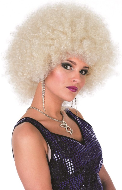 Curly Sue Afro Perücke blond
