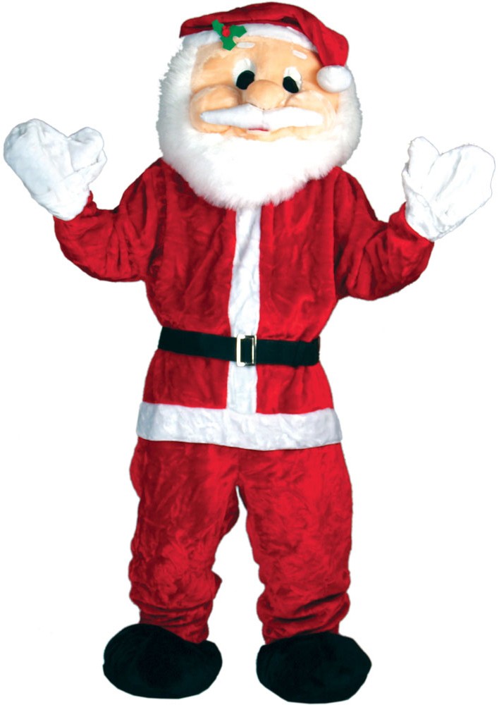 Deluxe Weihnachtsmann Maskottchen Kostüm