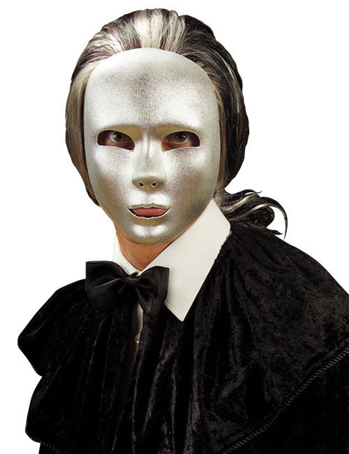 Venezianische Maske Vollmaske silber