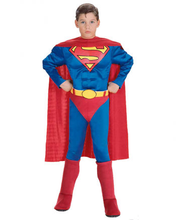 Superman Kinderkostüm mit Muskel Brustpanzer