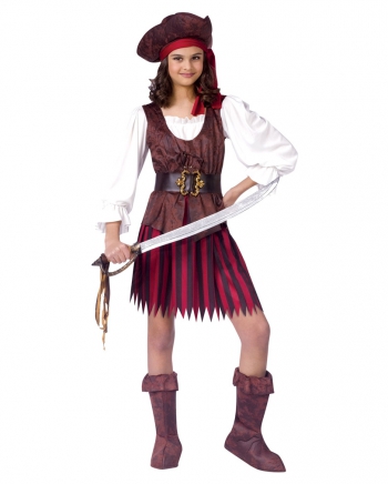 Piratin Kinder Kostüm S