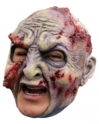 Zombie Latex Maske mit Zombie Gebiss