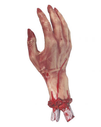 Blutig abgehackte Hand