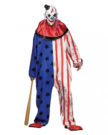 Amerika Clown-Kostüm mit Maske
