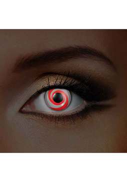i-Glow UV Rote Spirale Kontaktlinsen