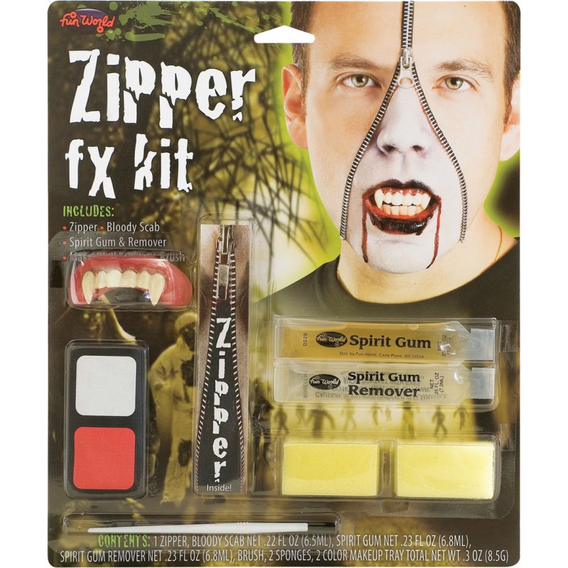 Vampir Zipper Schminke Make-Up Set