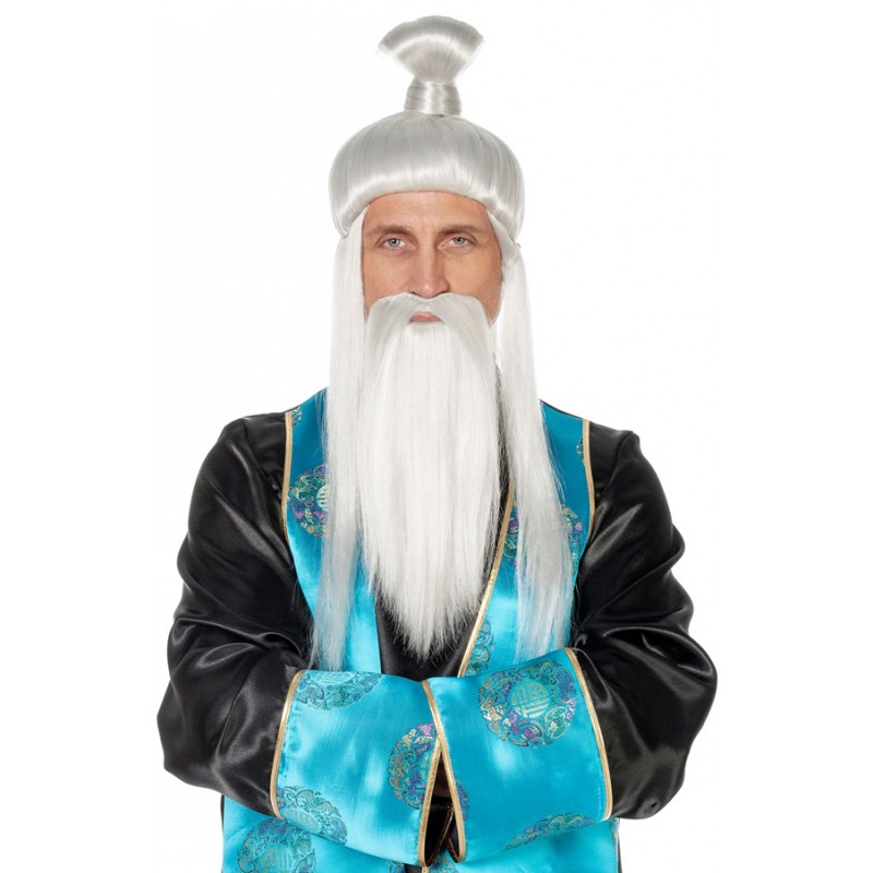 Zen-Meister Asiate Perücke mit Bart