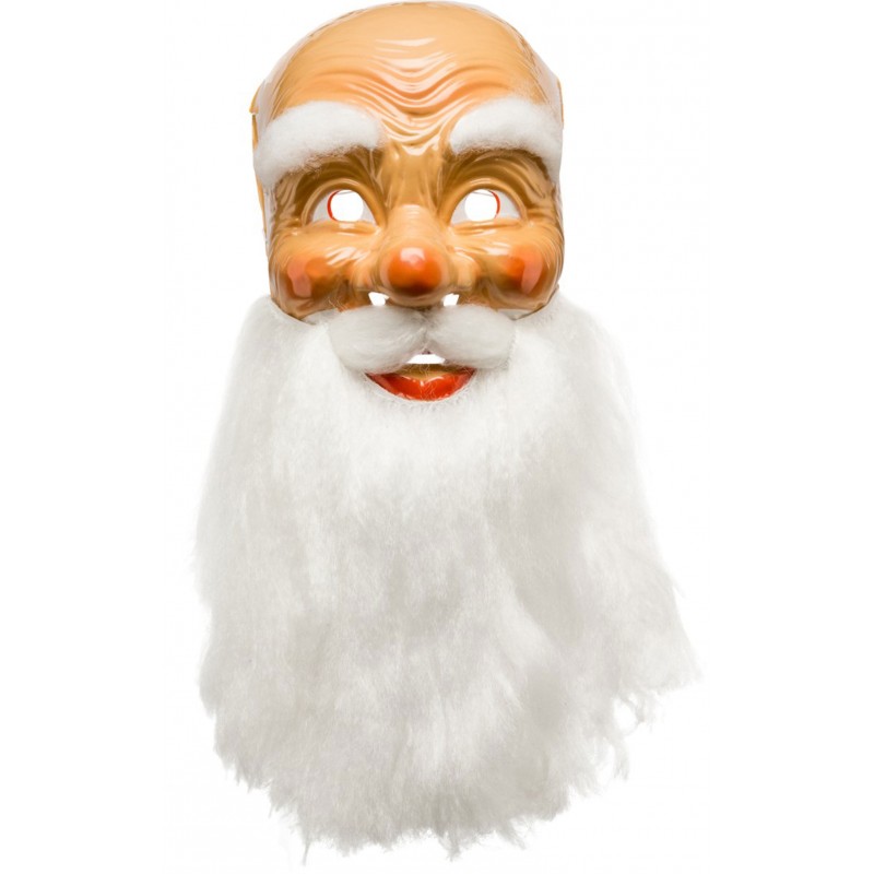 Weihnachtsmann Maske mit Bart