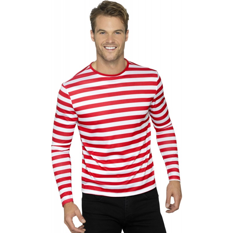 Stripy Ringelshirt rot-weiß unisex-S