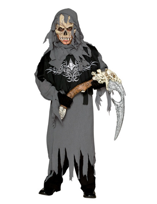 Grim Reaper Kinder-Kostüm grau-schwarz