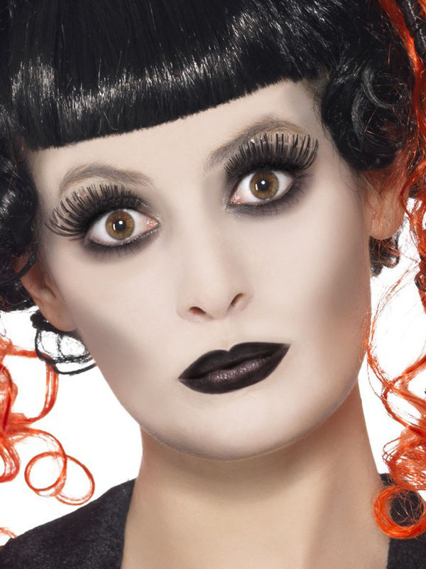 Gothic Make-Up-Set Halloween weiss-schwarz 9g