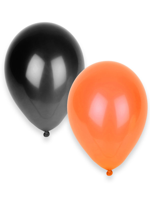 Halloween-Ballons Luftballons 100 Stück schwarz-orange