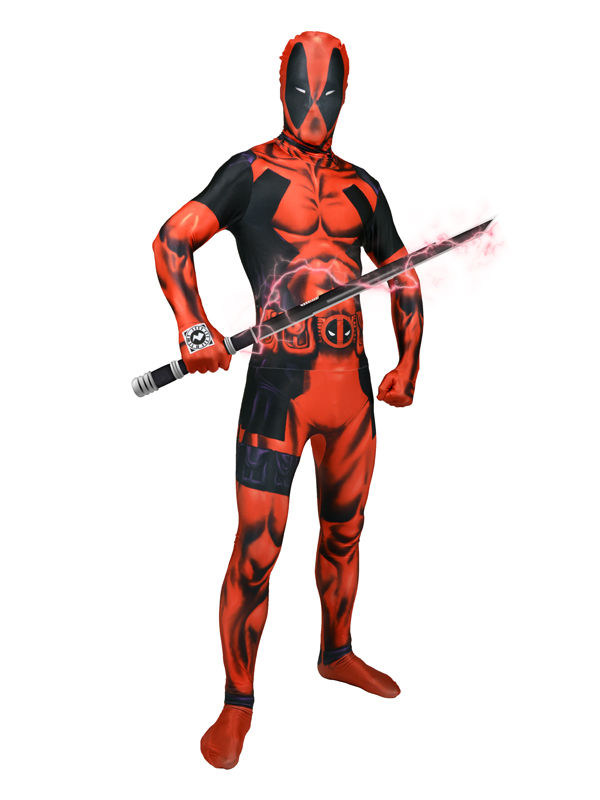 Marvel Deadpool Digital Morphsuit Lizenzware rot-schwarz