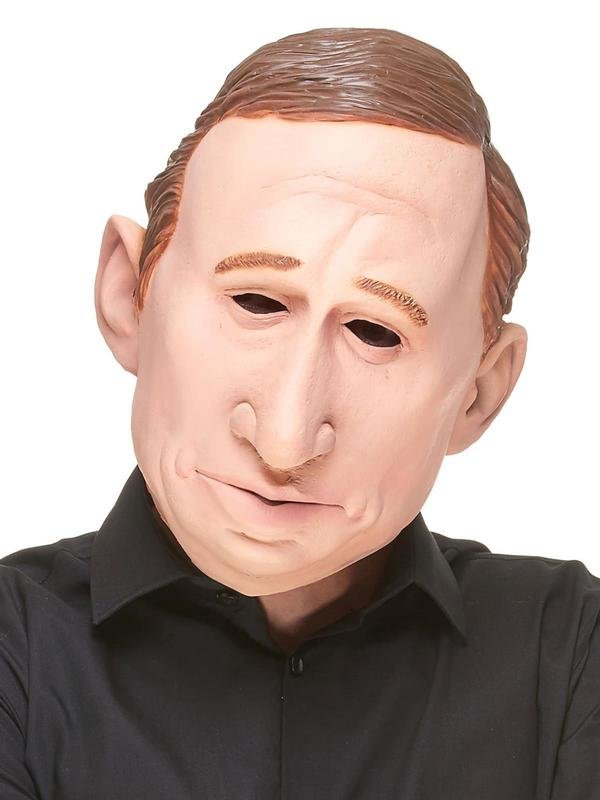 Lustige Latex-Maske Wladimir haut-braun