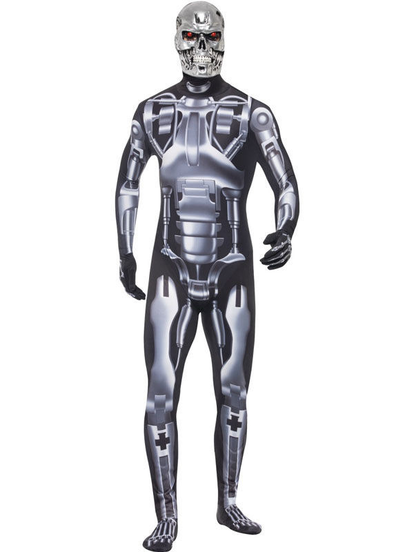 T2 Endoskelett Terminator Kostüm silber-schwarz