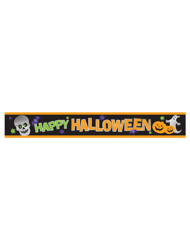 Happy Halloween Banner, 270 cm schwarz/bunt