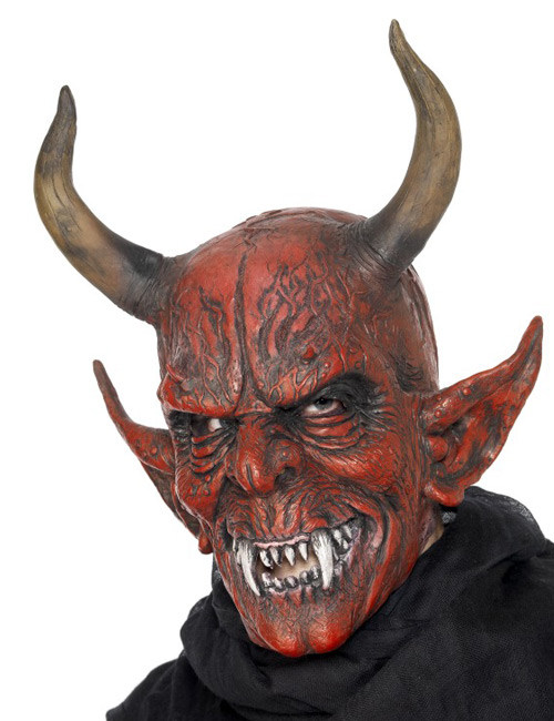 Teuflische Dämonen-Maske rot