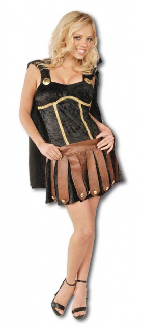 Sexy Gladiatorin Kostüm schwarz Gr. S / 36
