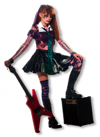 Zombie Punk Rocker Kinder Kostüm