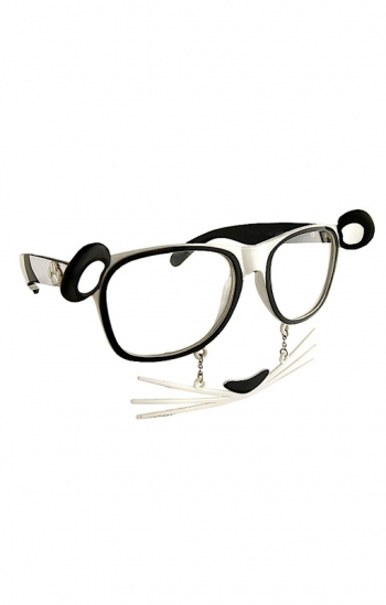 Panda Brille mit Schnurrhaaren
