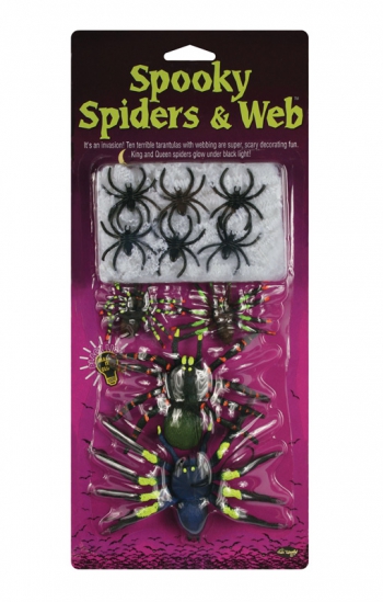 Grusel Spinnen Collection mit Spinnweben