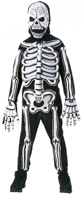 Skelett Kinderkostüm 3D L