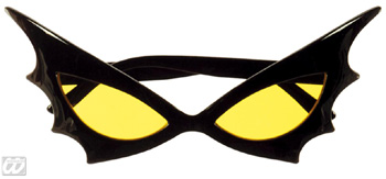 Bat Woman Sonnenbrille gelbes Glas
