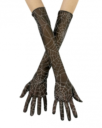Spinnweben Handschuhe silber