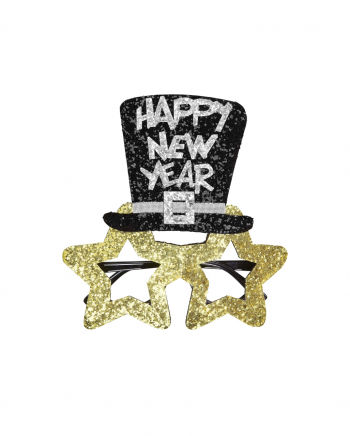 Goldene Happy New Year Brille