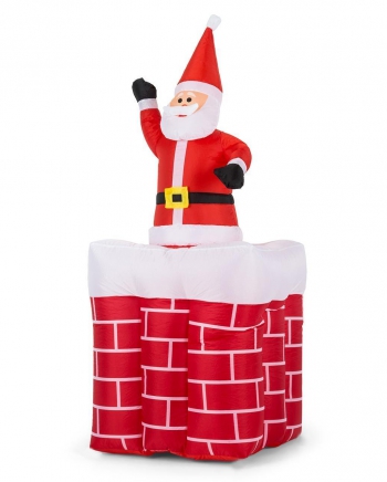 Aufblasbarer Weihnachtsmann im Kamin 180cm