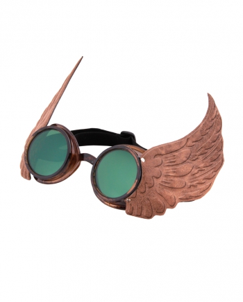 Steamworks Flügel-Pilotenbrille Gold