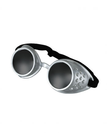 Spiegel-Brille Steampunk Silber