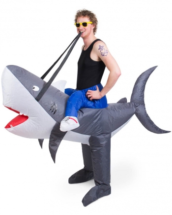 Aufblasbares Haifisch Carry Me Kostüm
