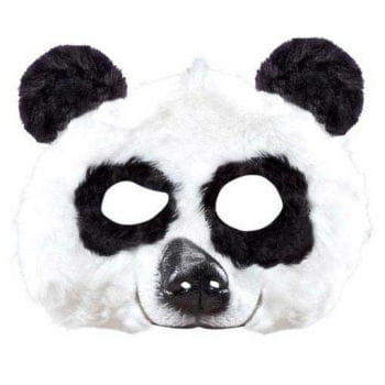 Panda Maske aus Plüsch