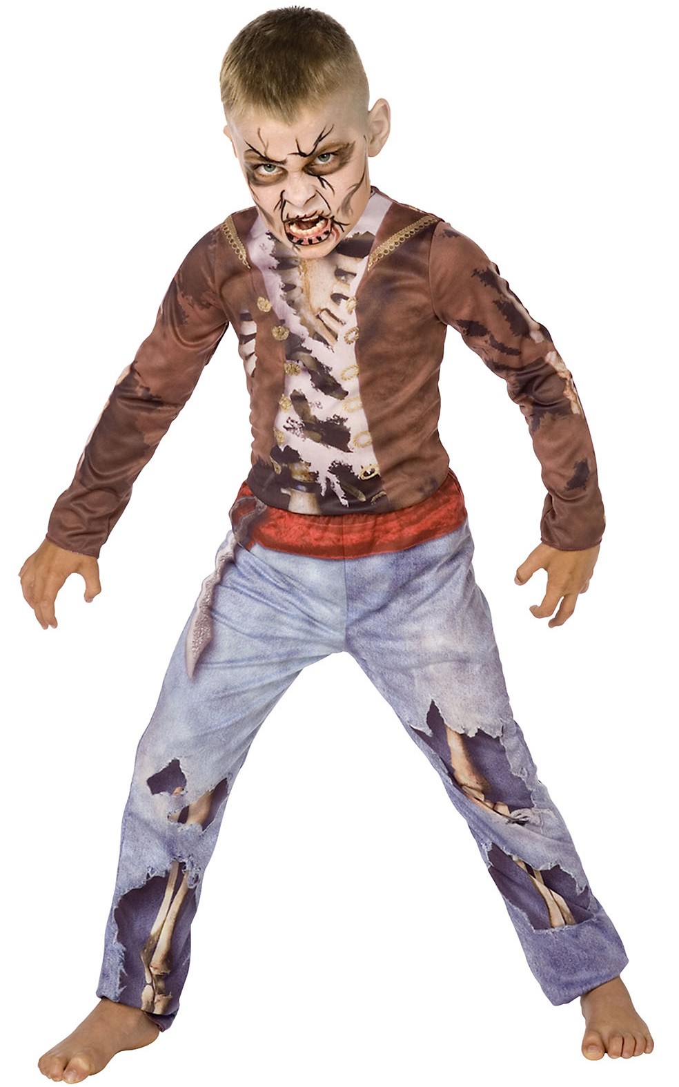 Zombie Pirat 3D Kinderkostüm