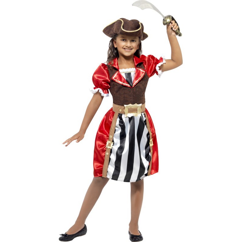 Piratin Sarah Kinderkostüm-Kinder 10-12