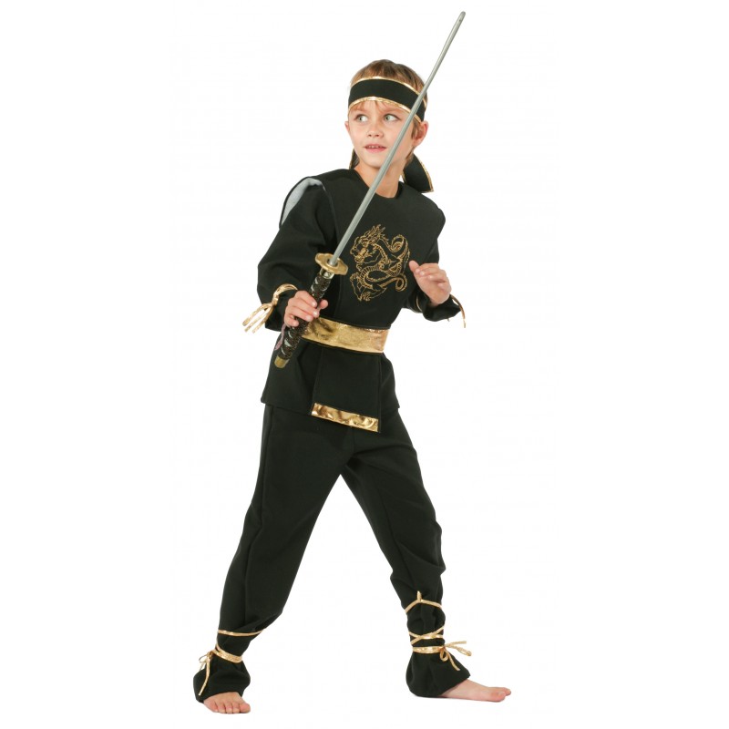 Ninja Dragon Kämpfer Kinderkostüm-Kinder 152