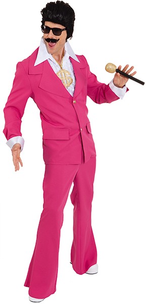 60er 70er Jahre Herren Anzug pink