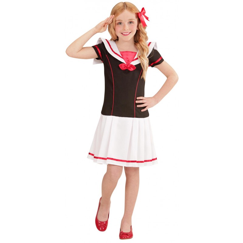 Black Sailor Girl Marine Kinderkostüm-Kinder 128
