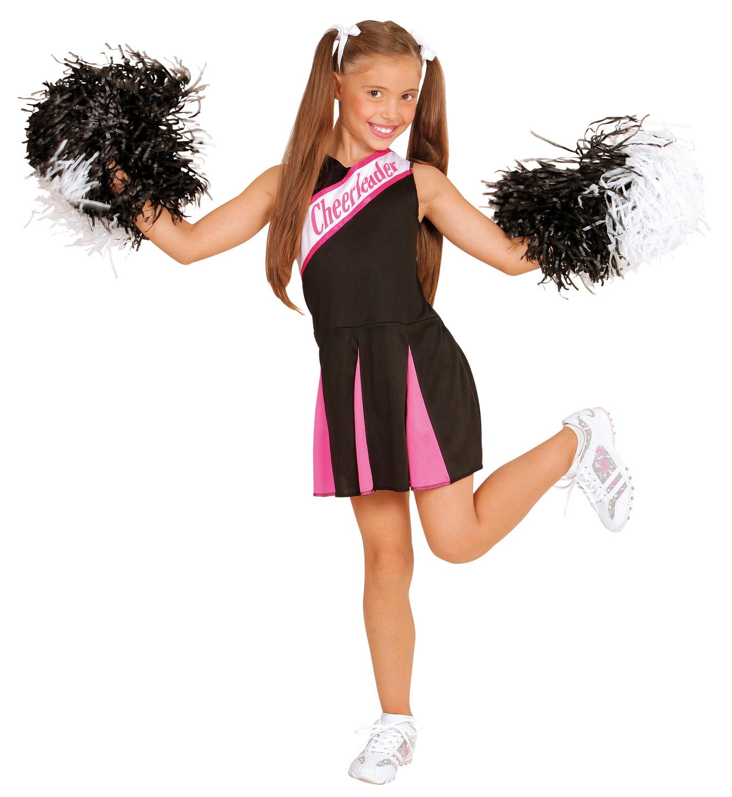 Cheerleader Kinderkostüm schwarz-pink