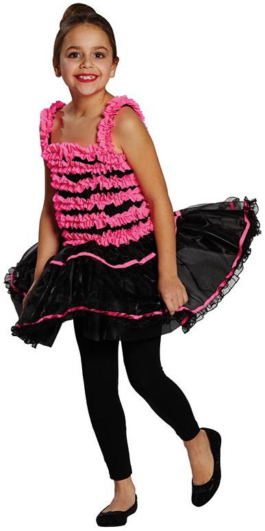 Ballerina Kinderkostüm schwarz-pink-Kinder 128